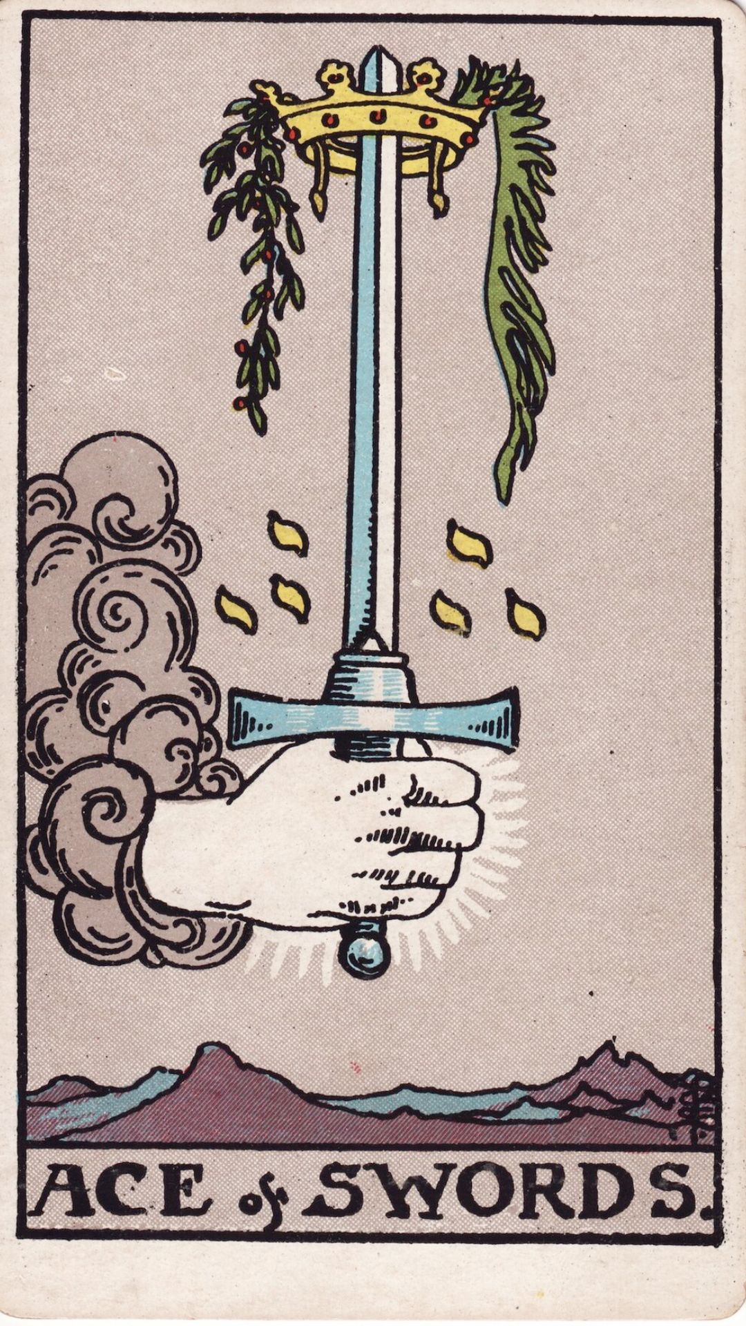 Tarotkortet Ess i Svärd
