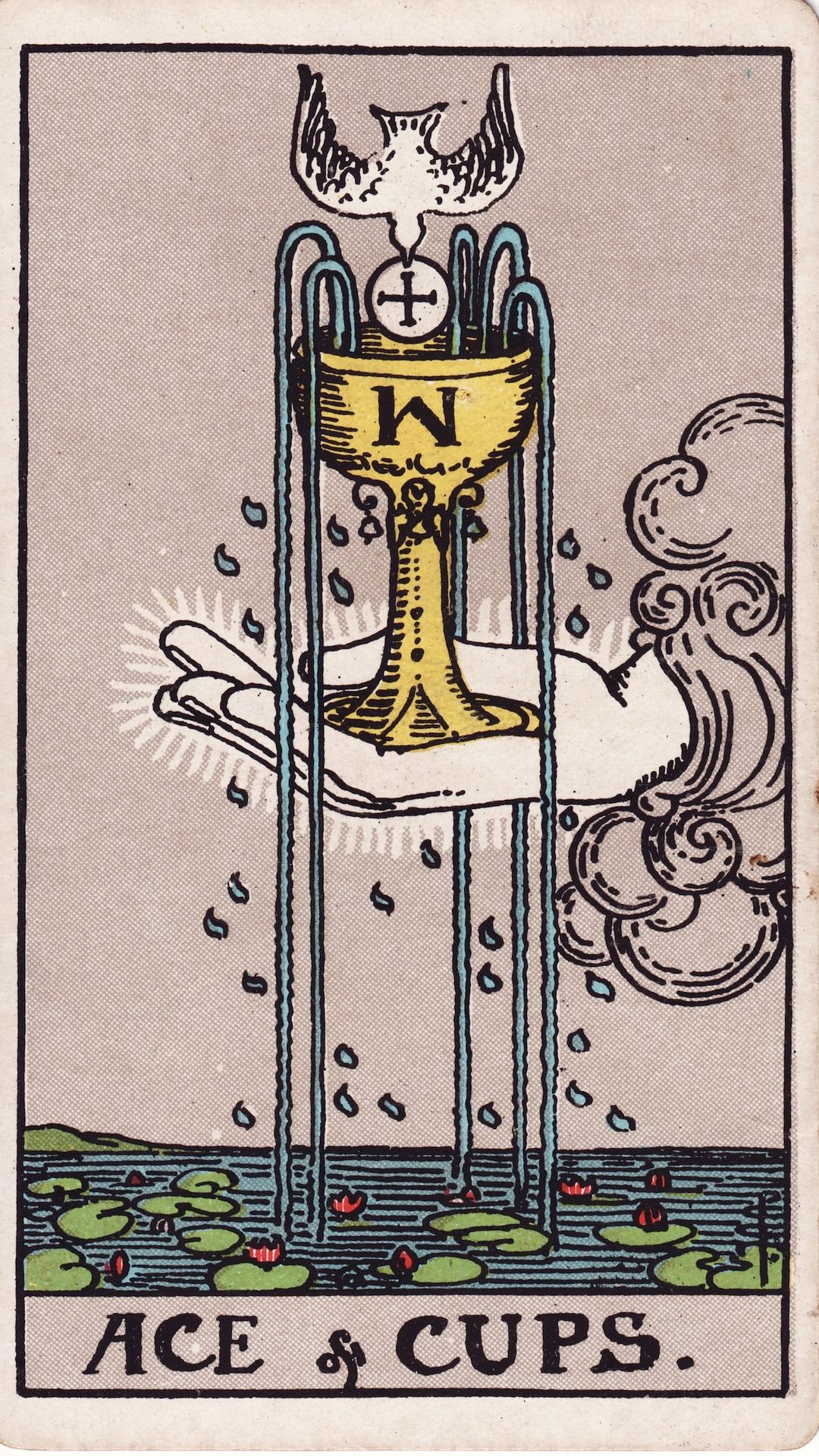 Tarotkortet Ess i Bägare