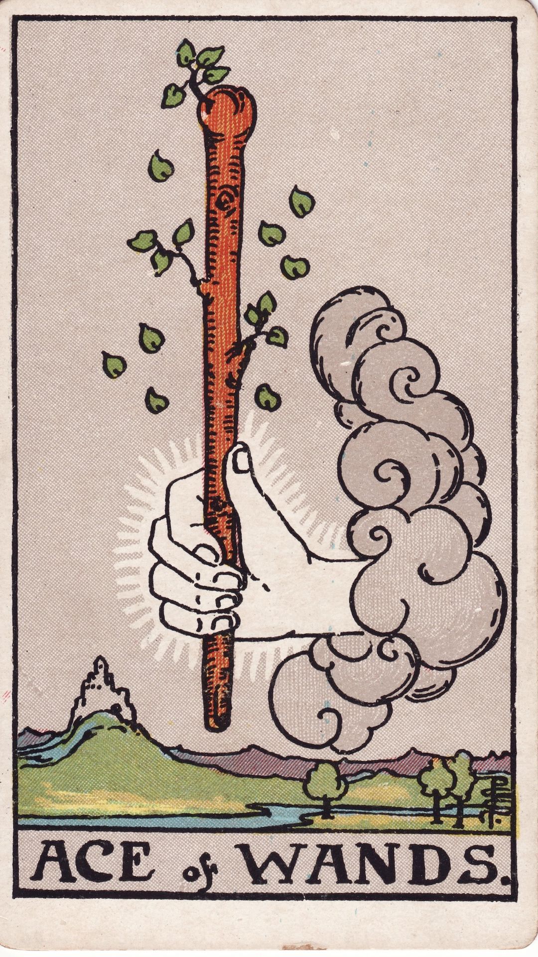 Tarotkortet Ess i Stavar