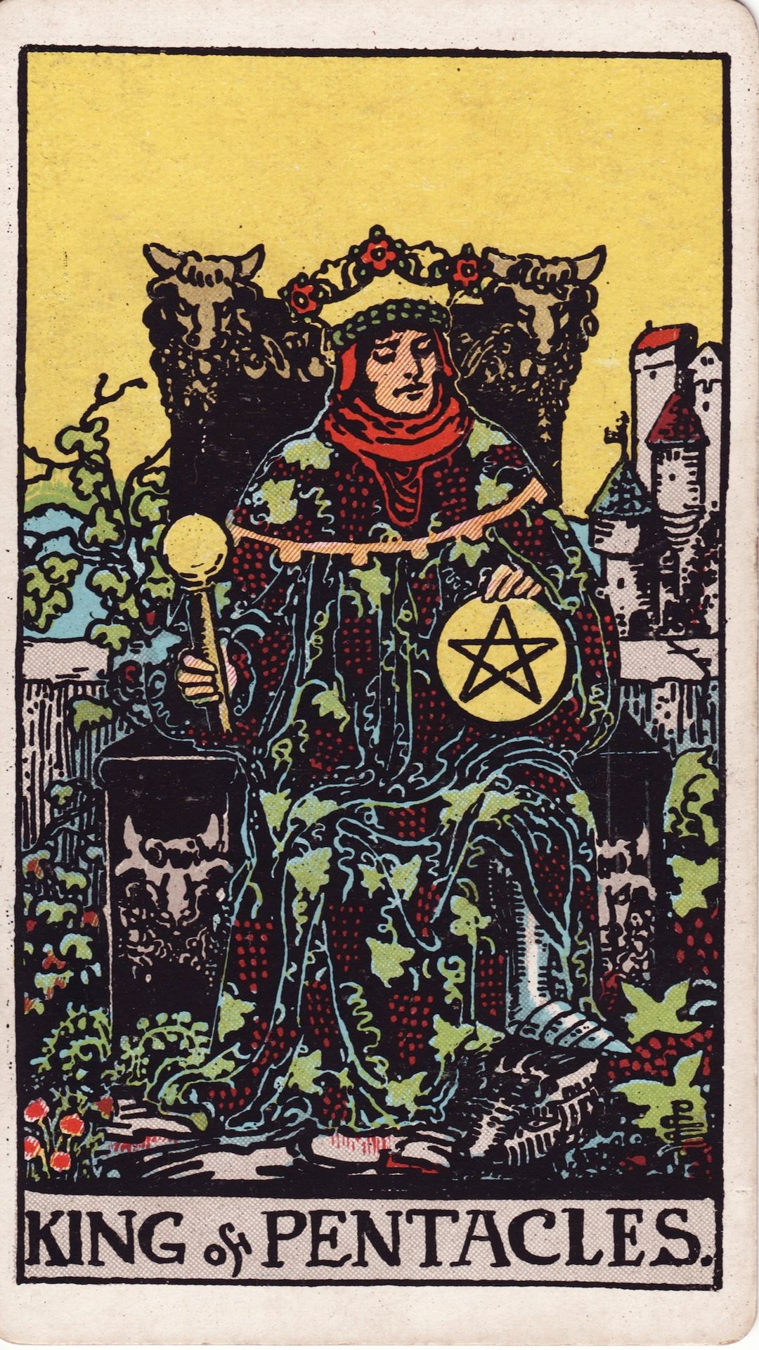 Tarotkortet Kung i Pentagram
