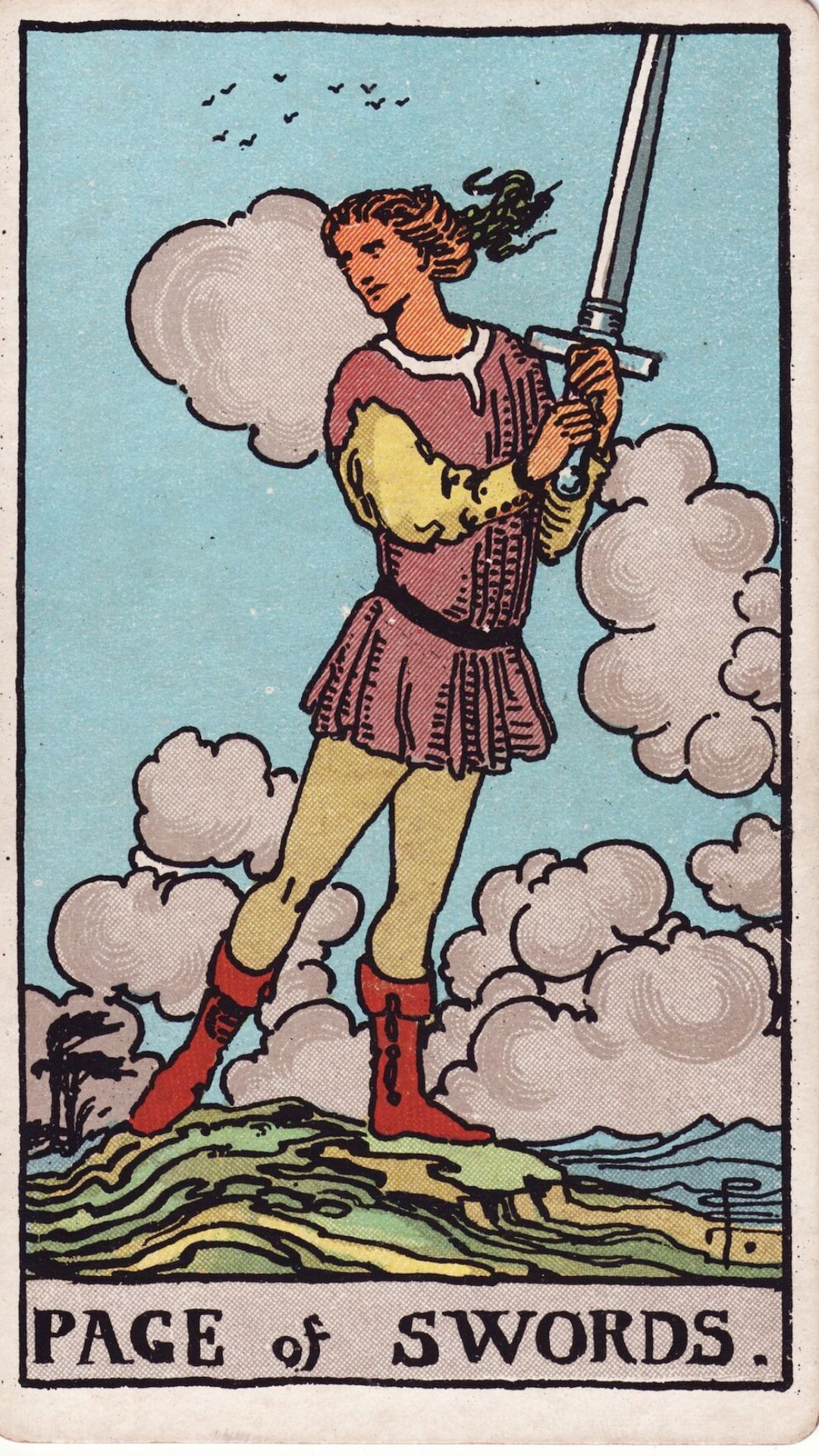 Tarotkortet Page i Svärd