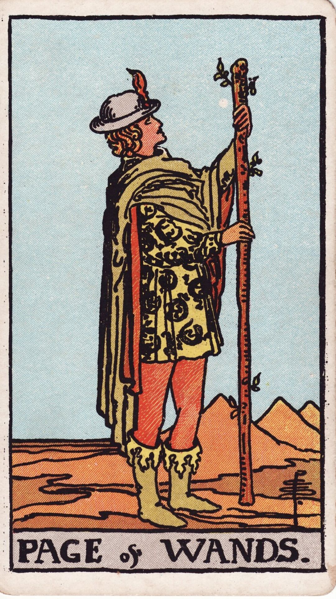 Tarotkortet Page i Stavar