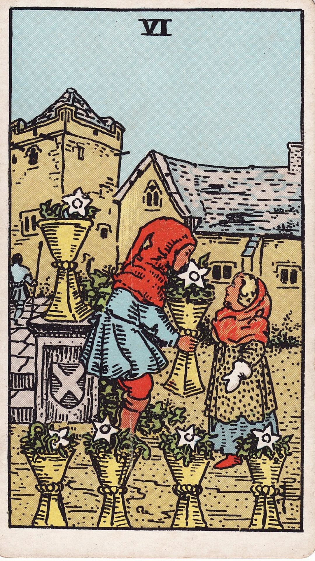 Tarotkortet Sex i Bägare